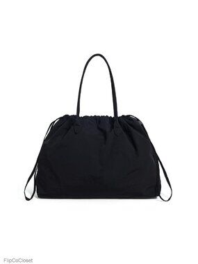 Large Nylon Drawstring Tote Bag Shoulder Handbag for Work Travel